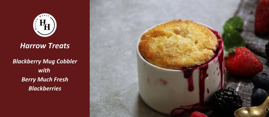 Blackberry Mug Cobbler with Berry Much Fresh Blackberries
