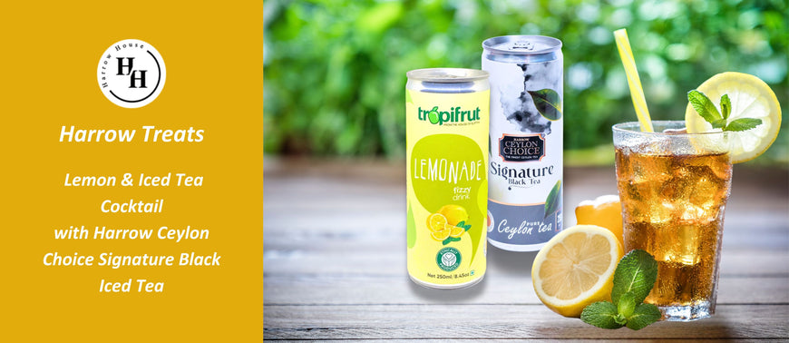 Lemon & Iced Tea Cocktail with Harrow Ceylon Choice Signature Black Iced Tea