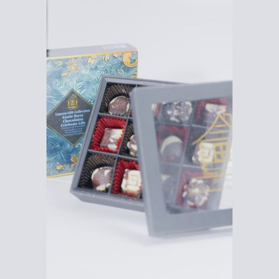 Exotic Berry Luxury Chocolate Collection  - 12 Praline Gift Box  120g