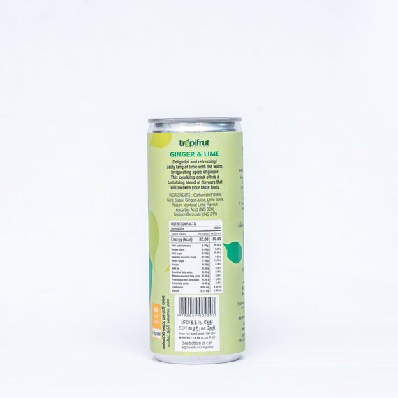 Tropifrut Ginger and Lime Fizzy Drink 250ml