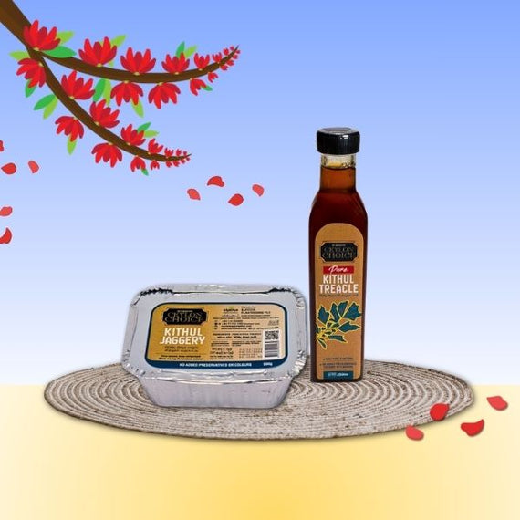 HCC Kithul Treacle 250ml  and HCC Kithul Jaggery 500g 